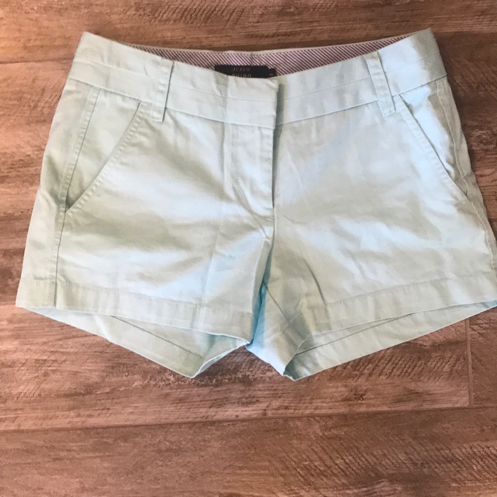 Seafoam green chino shorts